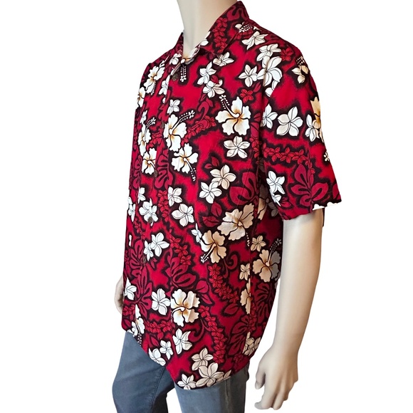 Hilo Hattie Vtg Hawaiian Tiki Shirt Full Button Front handsome colour mix NWOT - Picture 4 of 16